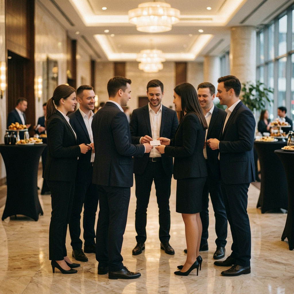 Networking reception at a conference