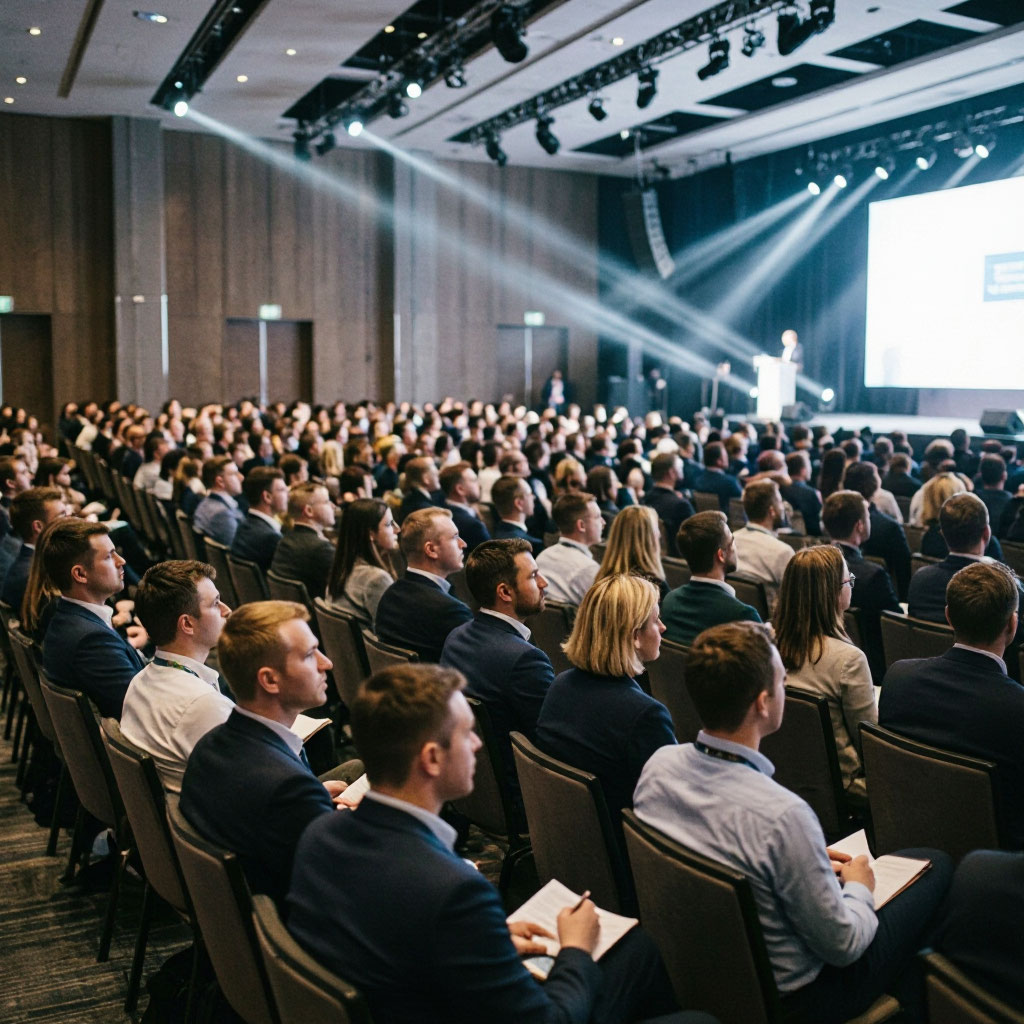 Conference audience during a keynote