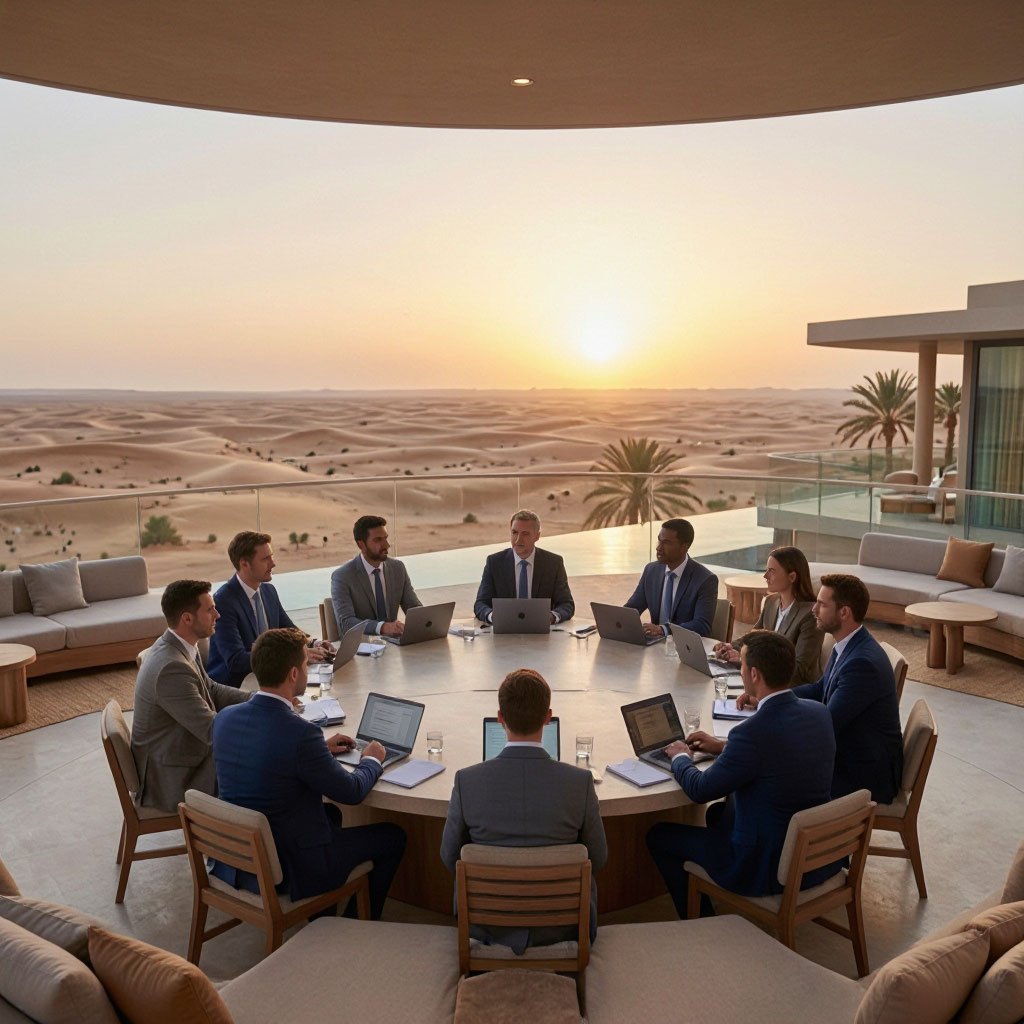 Leadership offsite at a desert resort